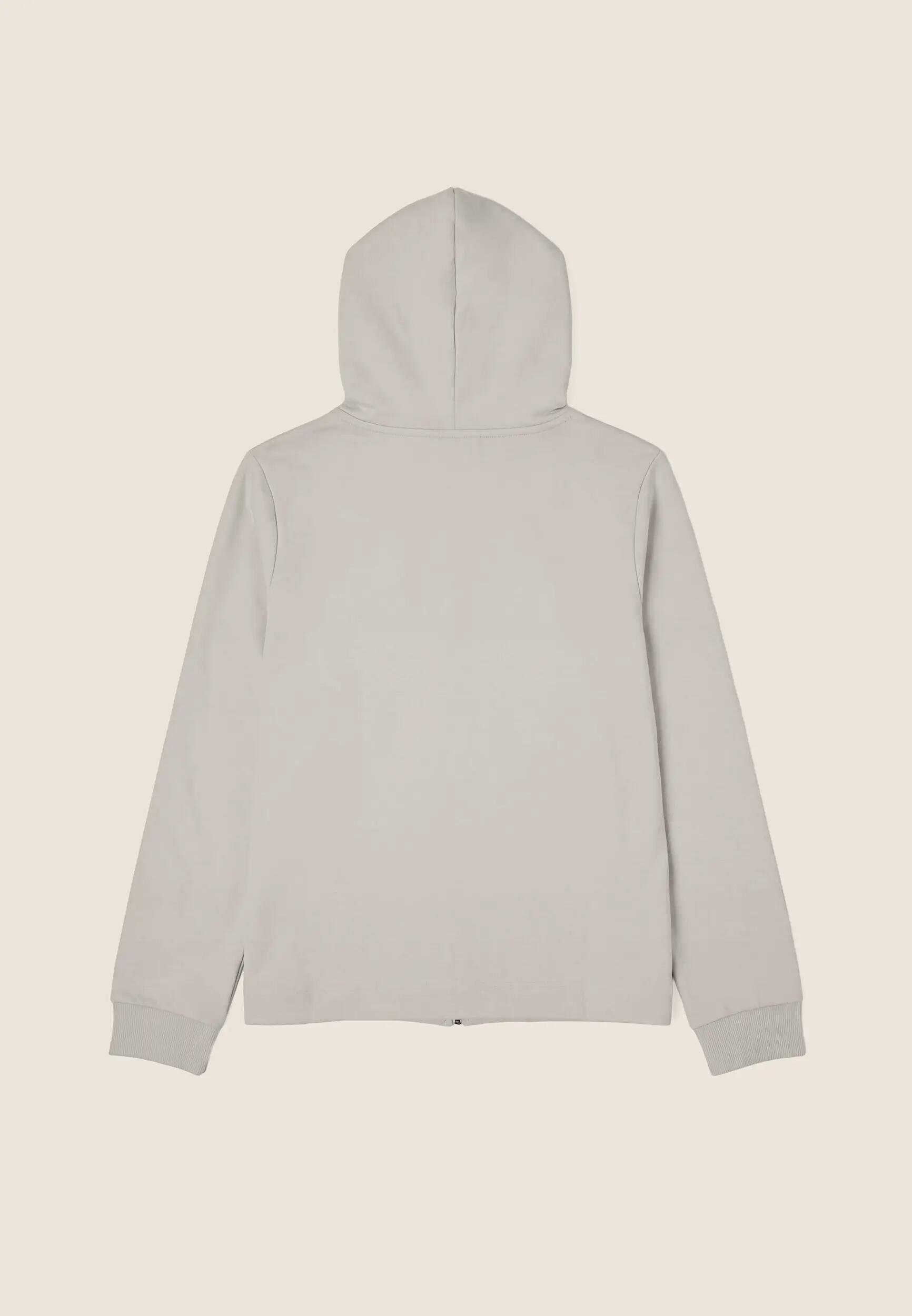 Dames sweatshirt met ritssluiting, capuchon en opgestikte zakken 2/3