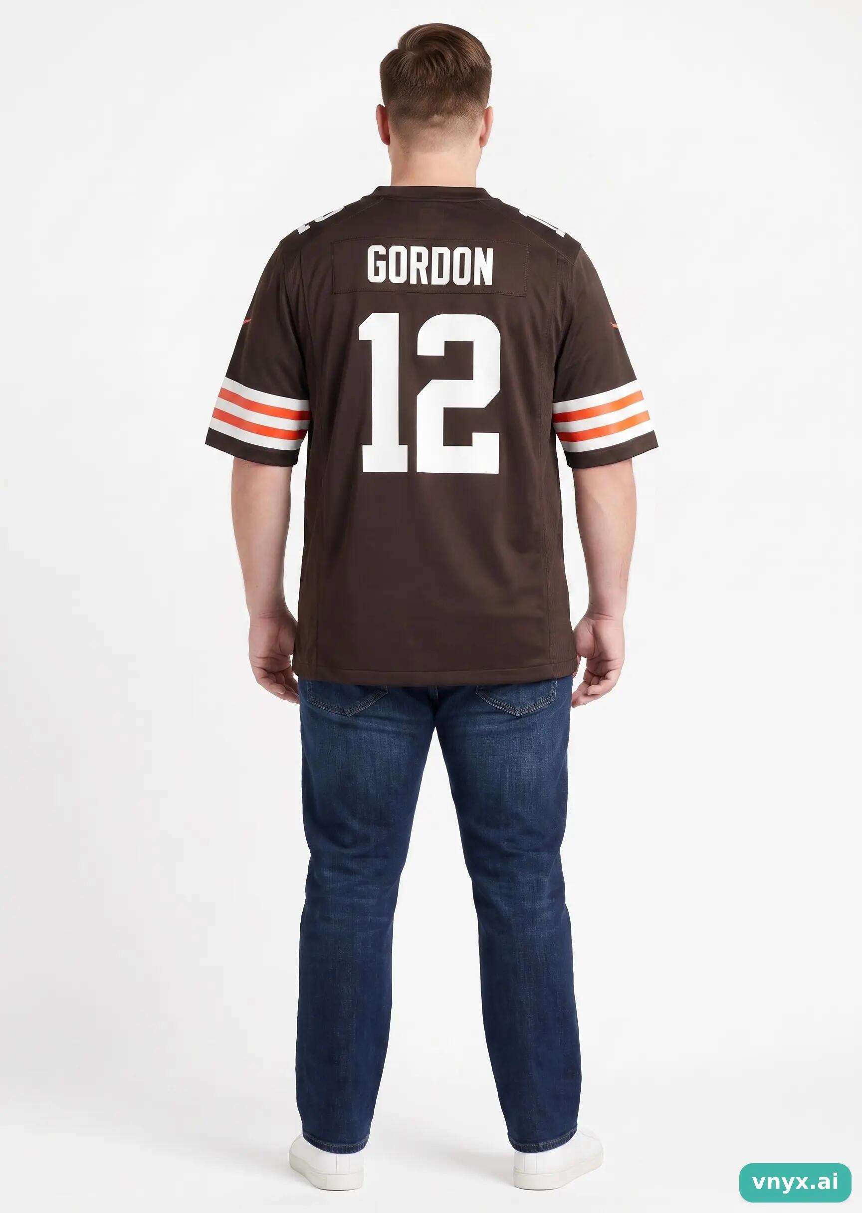 Second Life - Regular Nike Browns Jersey in Brown size XL Sports T-shirt 4/5