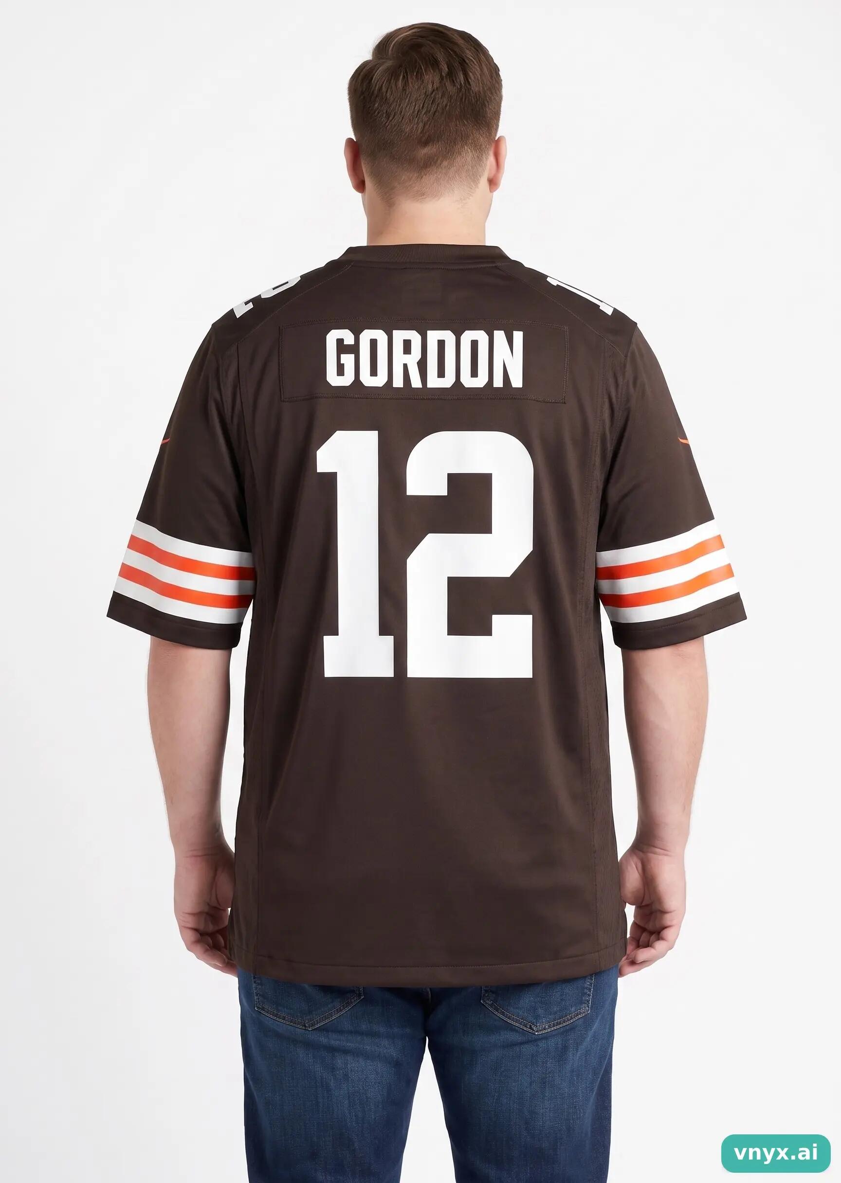 Second Life - Regular Nike Browns Jersey in Brown size XL Sports T-shirt 2/5