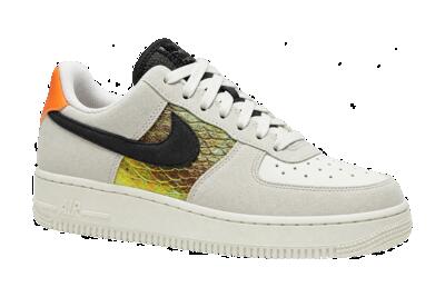Dames - sneaker - low-top - iridescent slangenleer - air force 1 - bruin