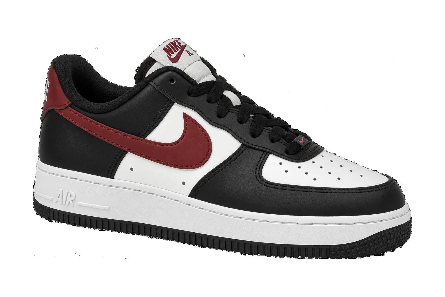 Nike Air Force 1 '07 Low-Top Men's Sneaker - Black, Dark Team Red, EU 45.5 1/1