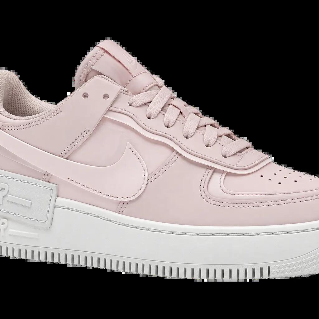 Dámske tenisky - nízky strih, koža, lesklé - Air Force 1 Shadow - ružová