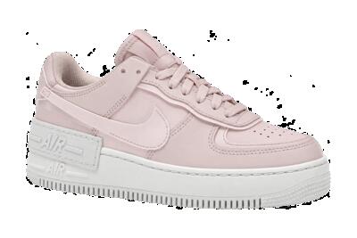 Dames - sneaker - low-top, leer, glanzend - air force 1 shadow - roze