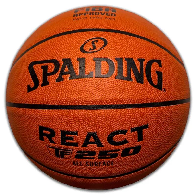 Spalding TF-250 React Logo FIBA Orange Basketball, Size 7
