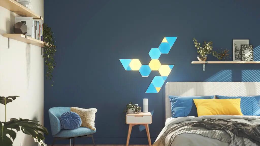Painéis de luz Nanoleaf Shapes Triangles Mini, conjunto de 10 4/12