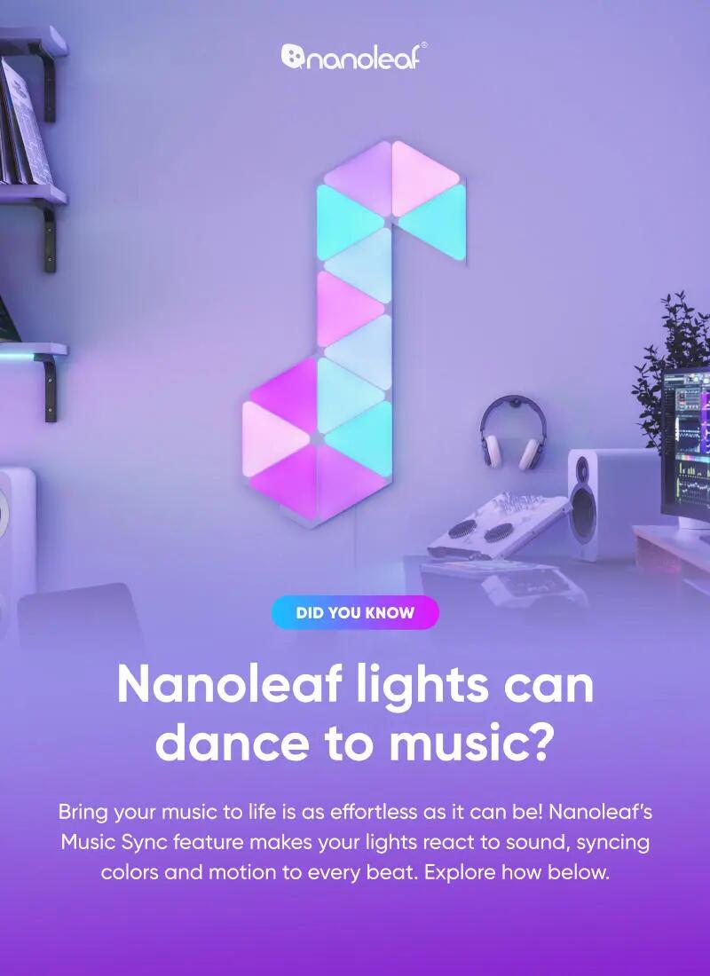 Painéis de luz Nanoleaf Shapes Triangles Mini, conjunto de 10 10/12