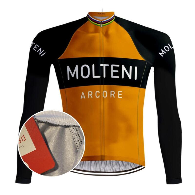 MAILLOT CYCLISME VINTAGE MOLTENI ORANGE – REDTED