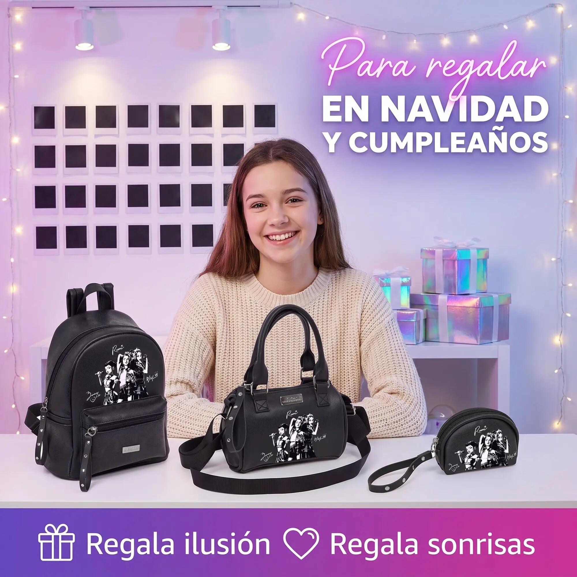 Set K-Pop Demon Hunters Spirit: Mini Zaino, Borsa e Portamonete Similpelle 4/6