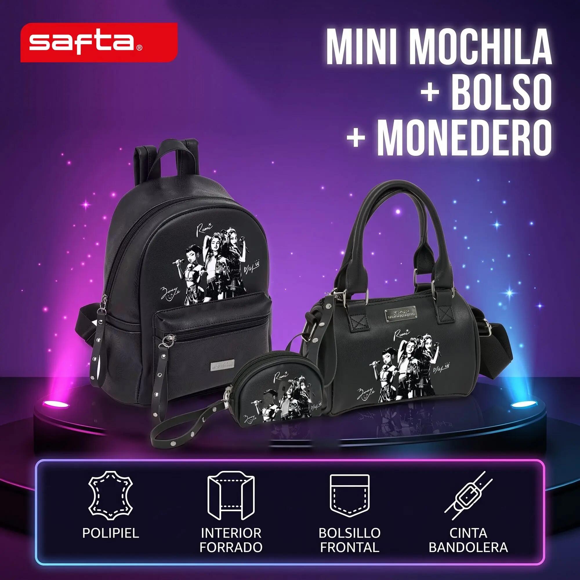 Set K-Pop Demon Hunters Spirit: Mini Zaino, Borsa e Portamonete Similpelle 3/6
