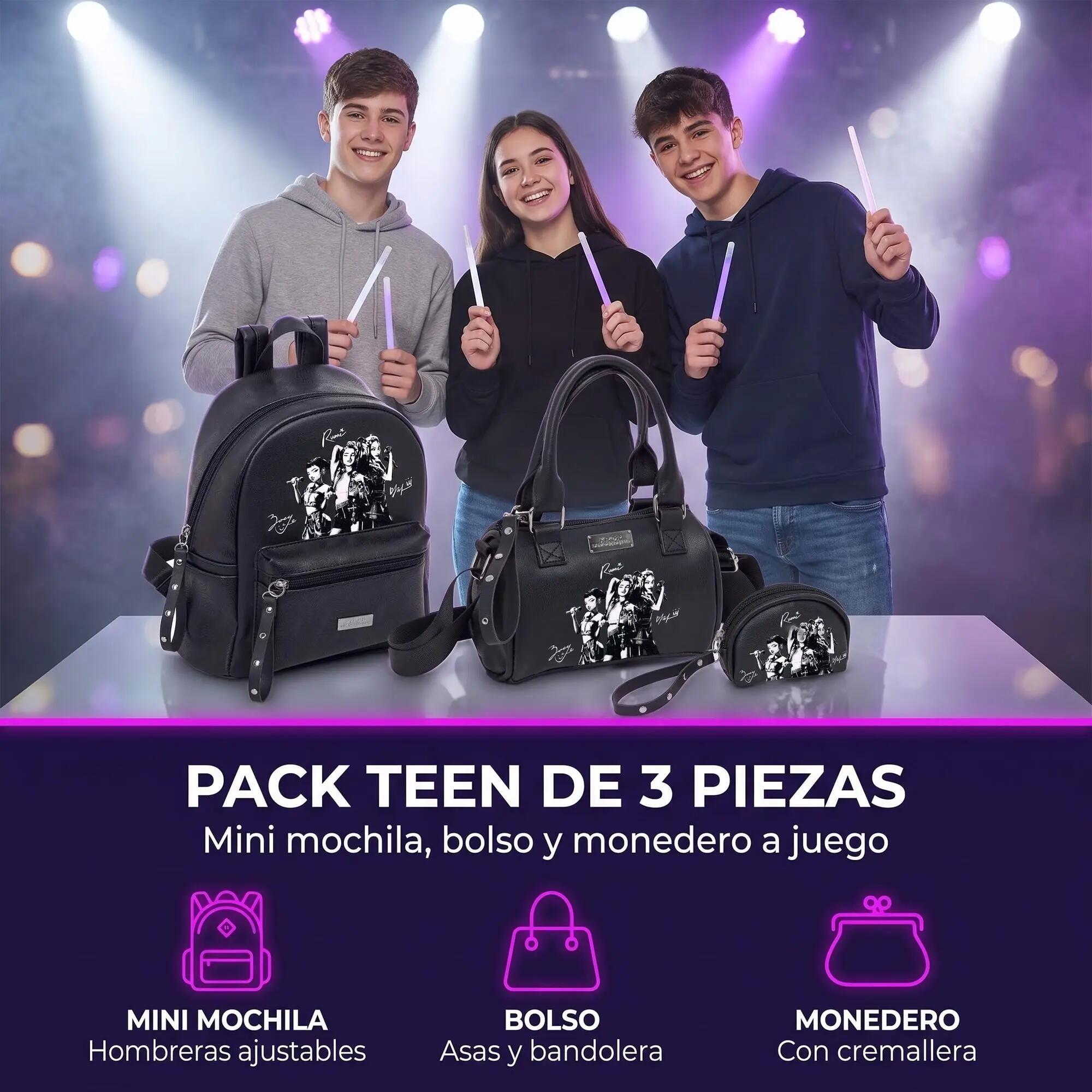 Set K-Pop Demon Hunters Spirit: Mini Zaino, Borsa e Portamonete Similpelle 2/6