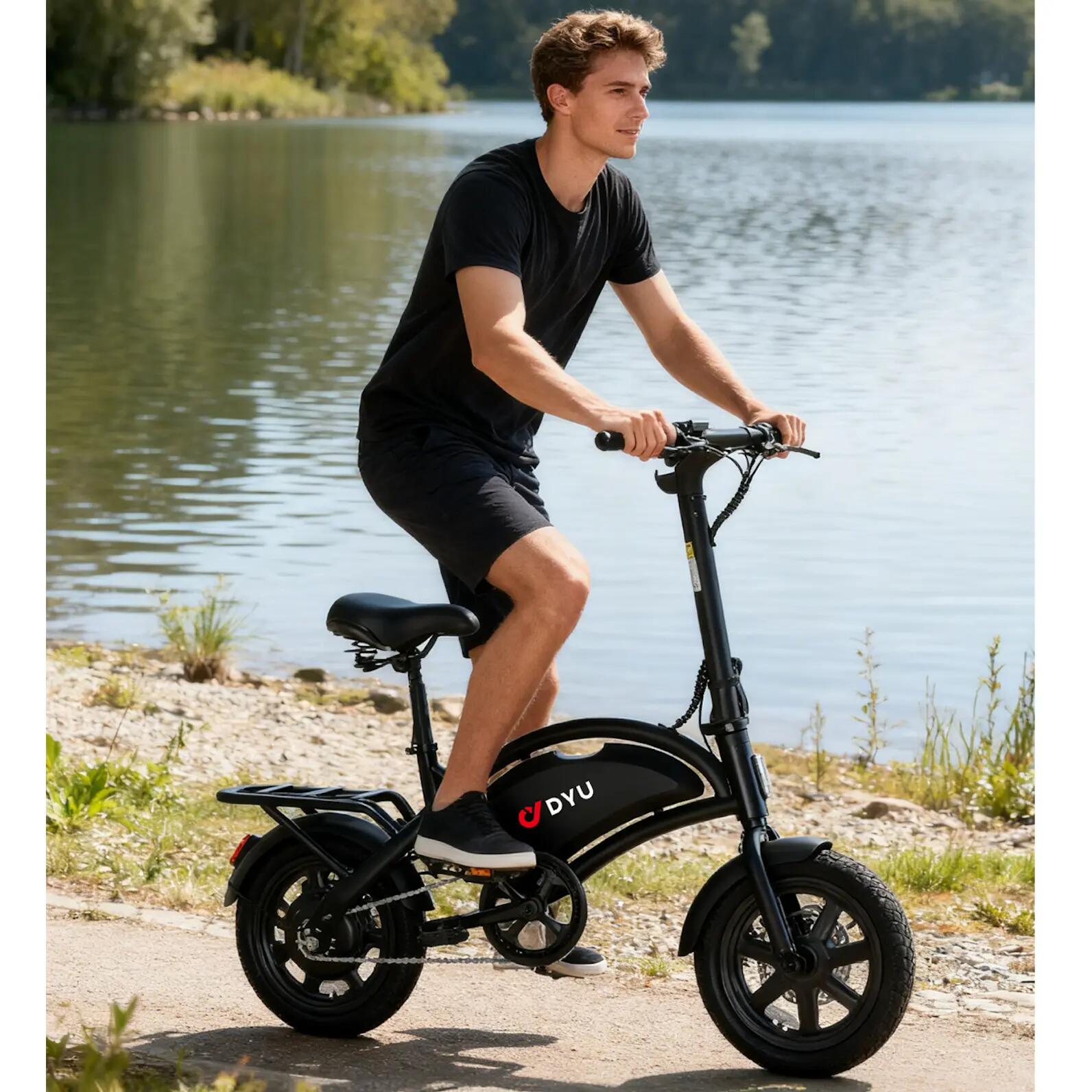 Mestský elektrobicykel pre dospelých DYU D3F MINI 14" pláště 9/15