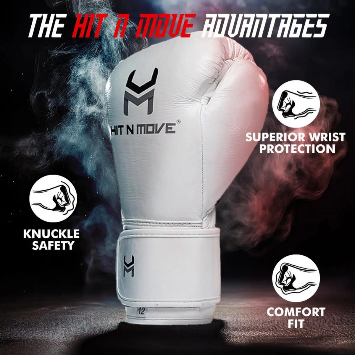 Guantoni Boxe Horsehair HitnMove Bianco 16oz 3/5