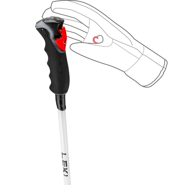 Kije narciarskie zjazdowe Leki 3D Carbon 14 Women, 26/27 115 cm 6/8
