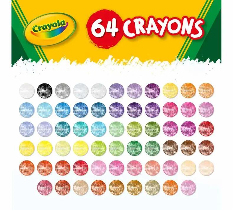 Conjunto de 64 lápis de cera coloridos 3/4