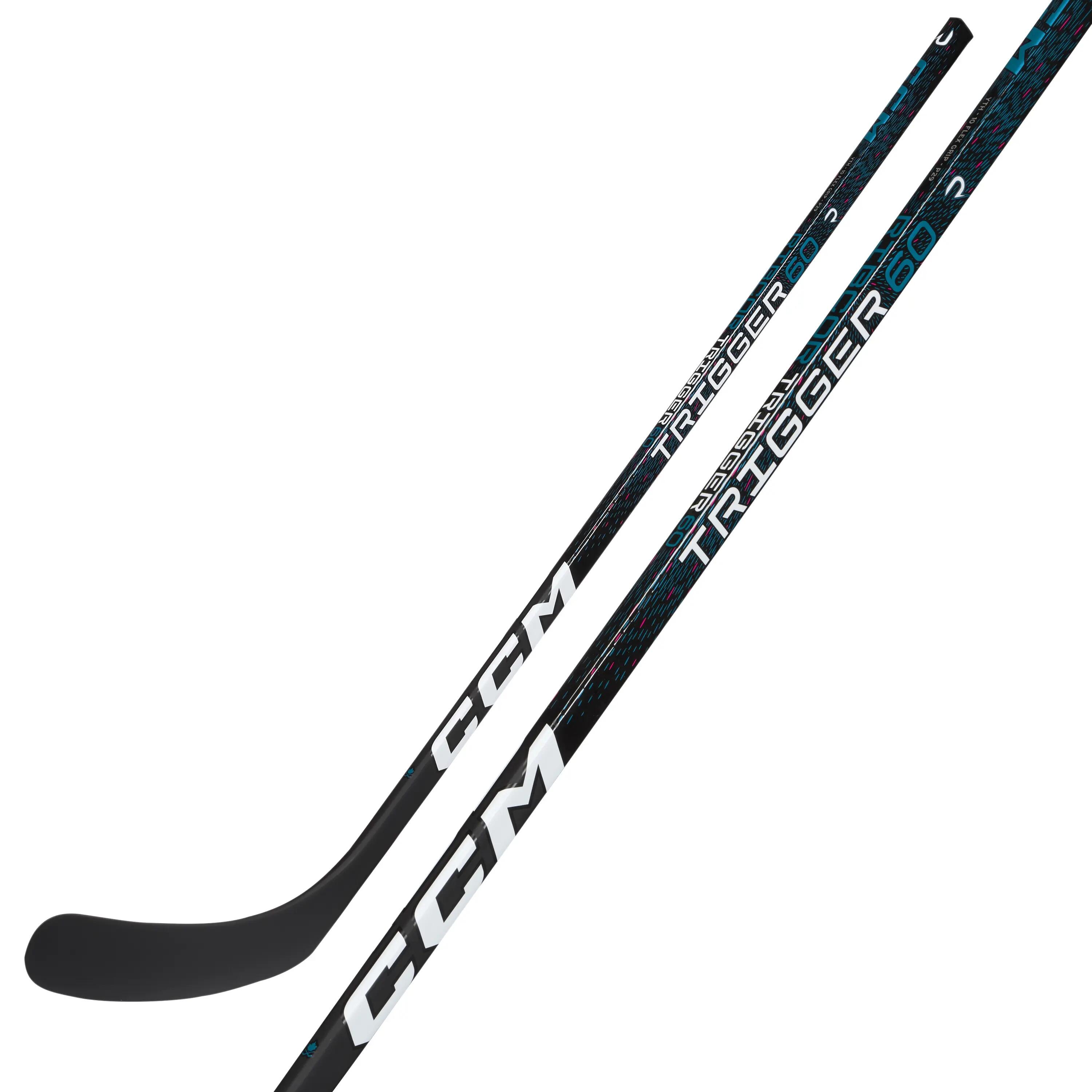 CCM Ribcor Trigger 60 Youth stick compósito de hóquei preto – L 4/8
