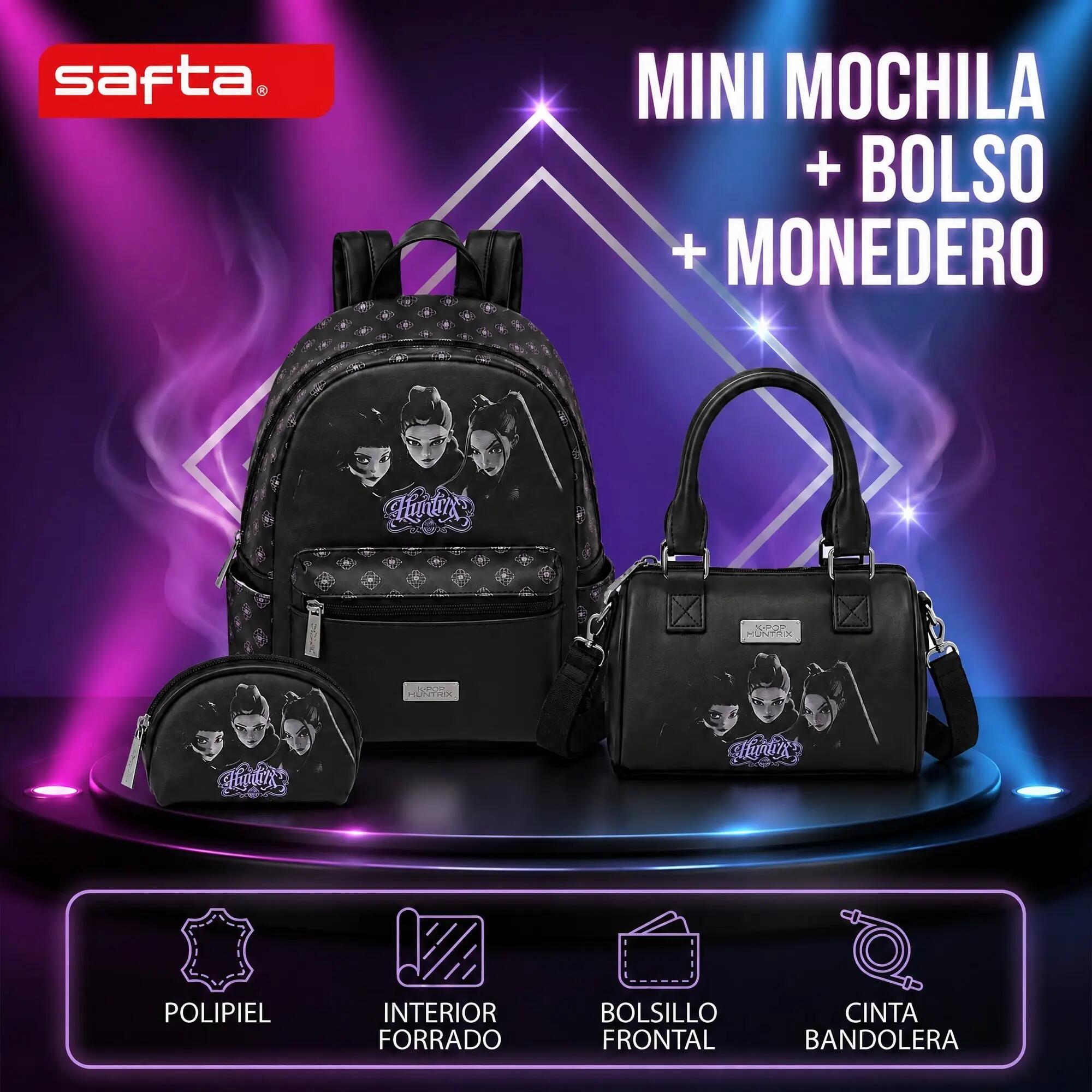 Set K-Pop Demon Hunters Song: Mini Zaino, Borsa e Portamonete Similpelle 3/6