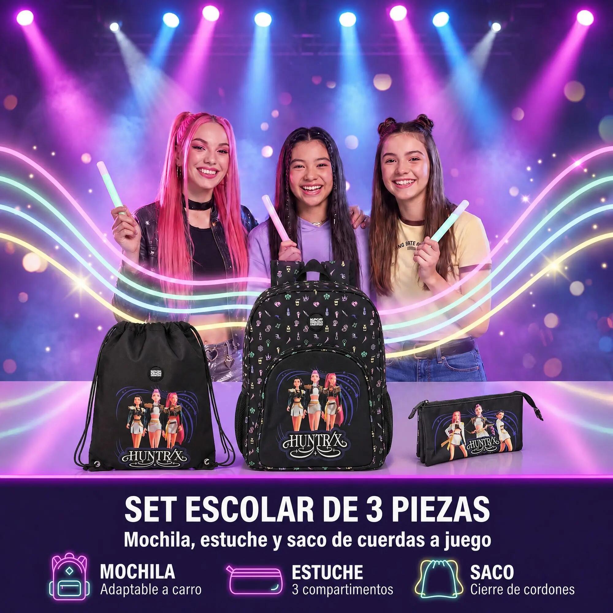 Set K-Pop Demon Hunters Sound: Zaino, Astuccio e Sacca Sport 2/6