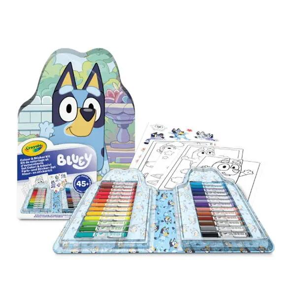 Mala de atividades Crayola Bluey - marcadores laváveis e autocolantes 2/5