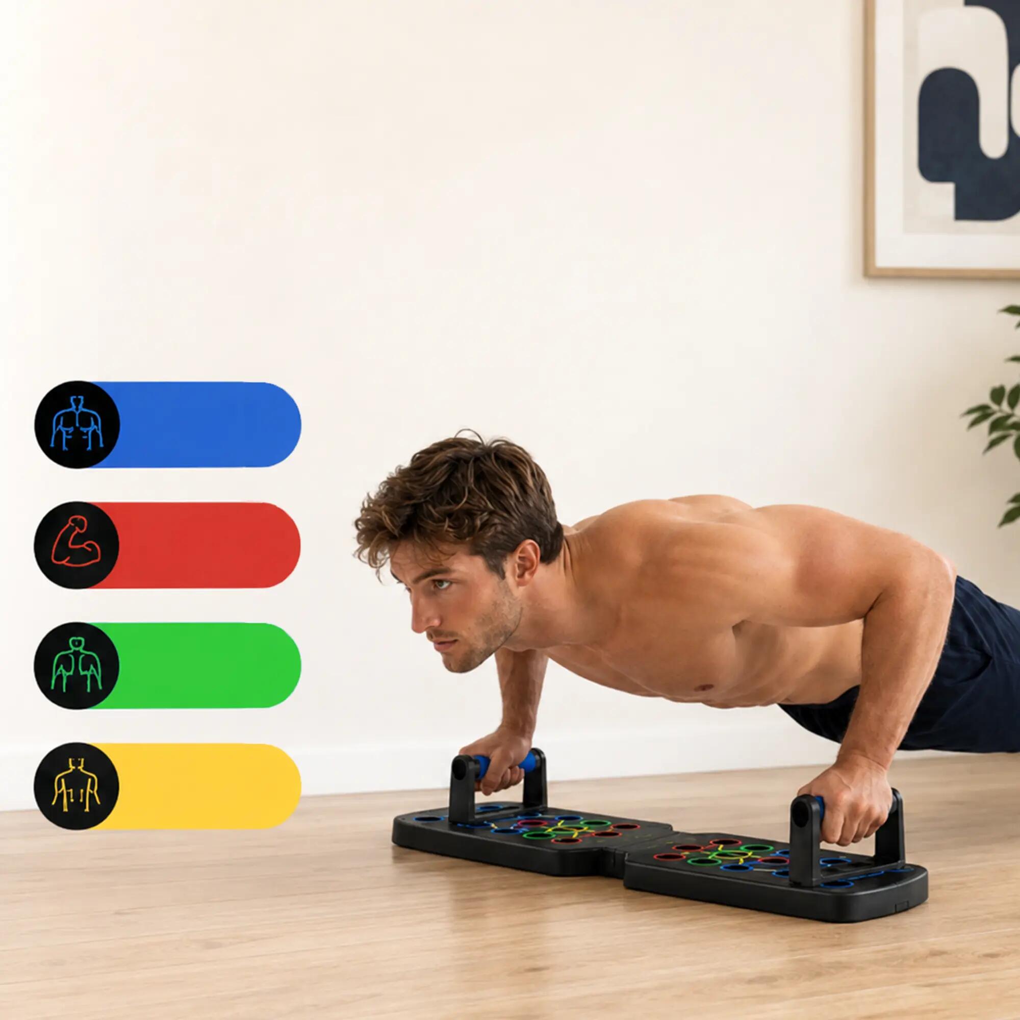 Planche de pompes musculation 14 positions + 2 bandes 2/6