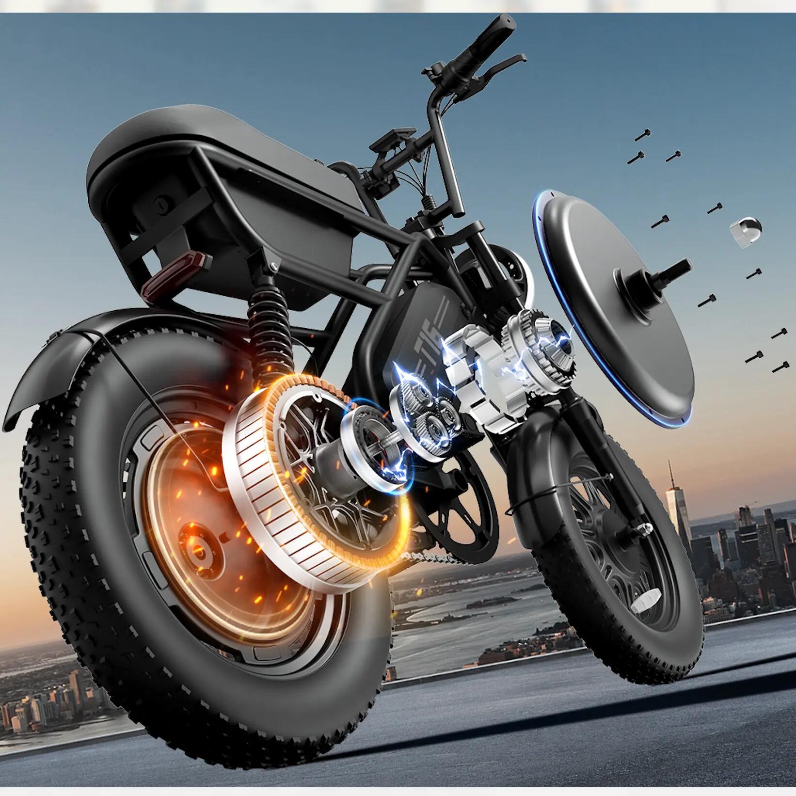 Adult E-Bike URLIFE T16 16" All-Terrain Tires 12/15