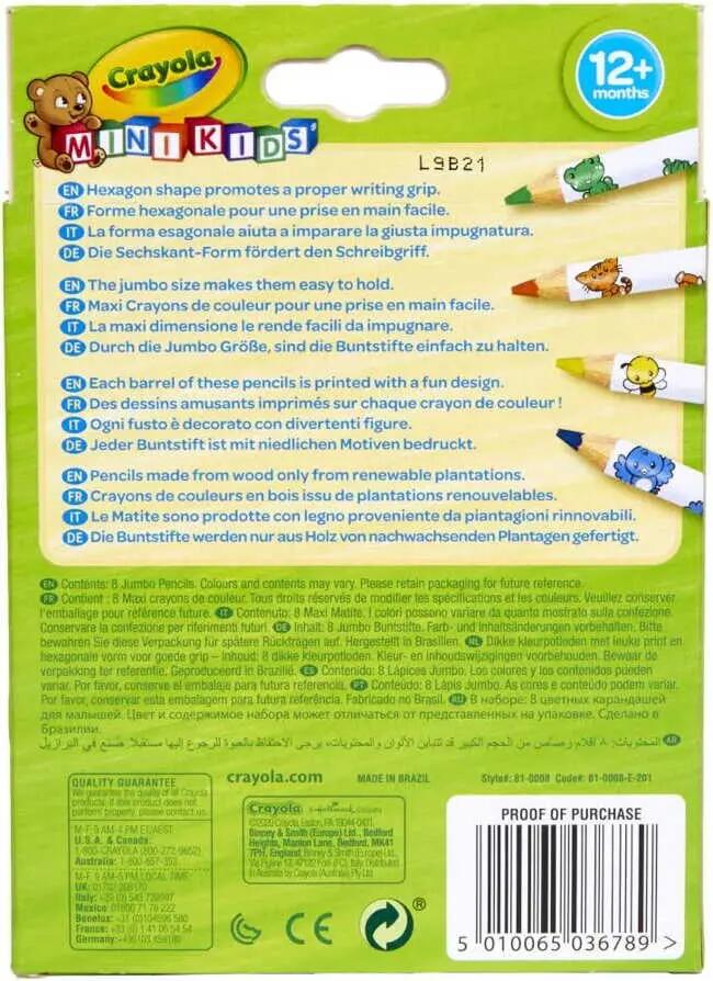 Lápis de colorir maxi Crayola Mini Kids, 8 unidades 3/10