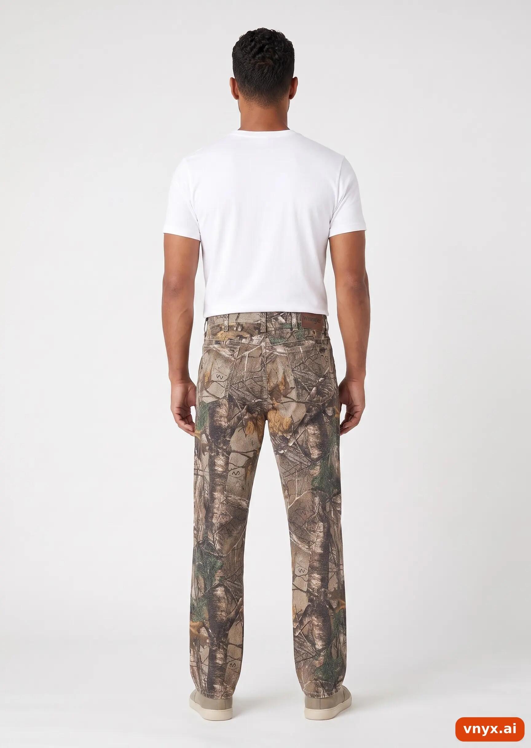 Second Life - Vintage Wrangler Brown Camo Jeans Men 36 32 4/5