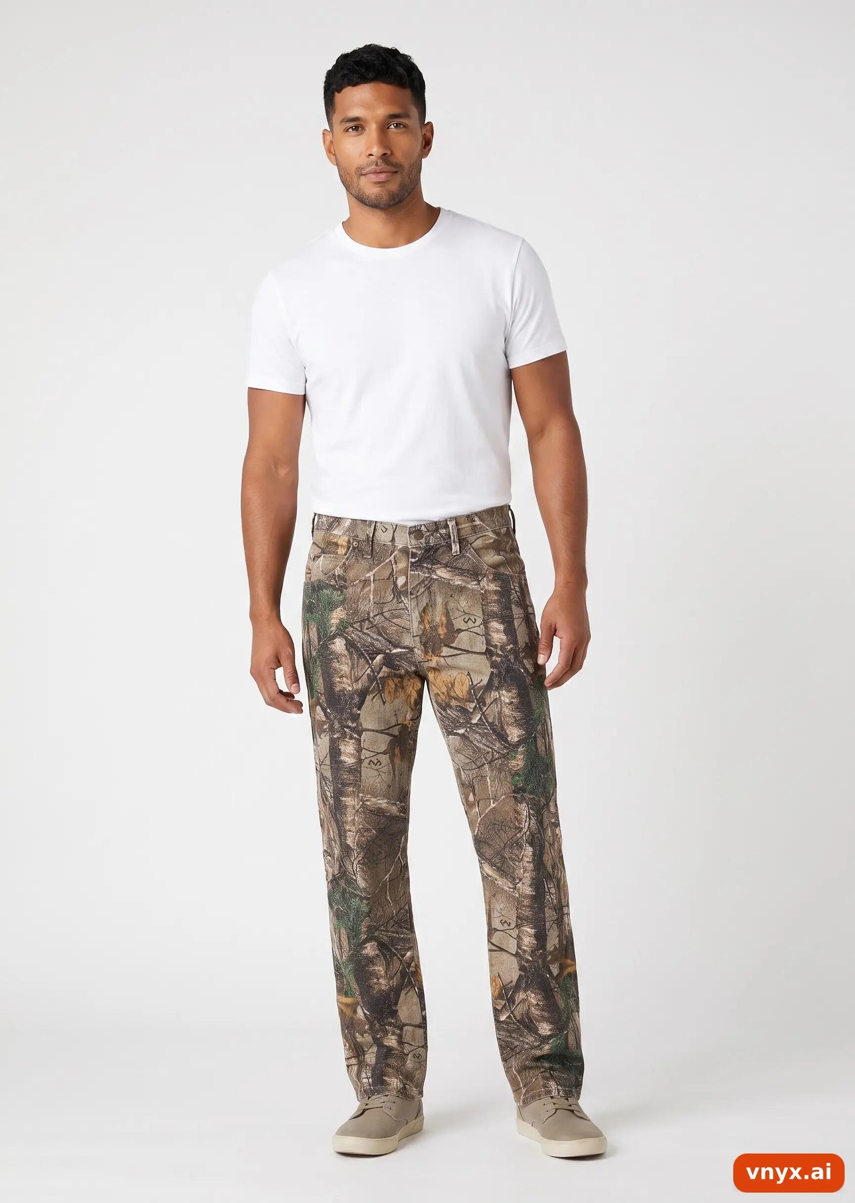 Second Life - Vintage Wrangler Brown Camo Jeans Men 36 32 3/5