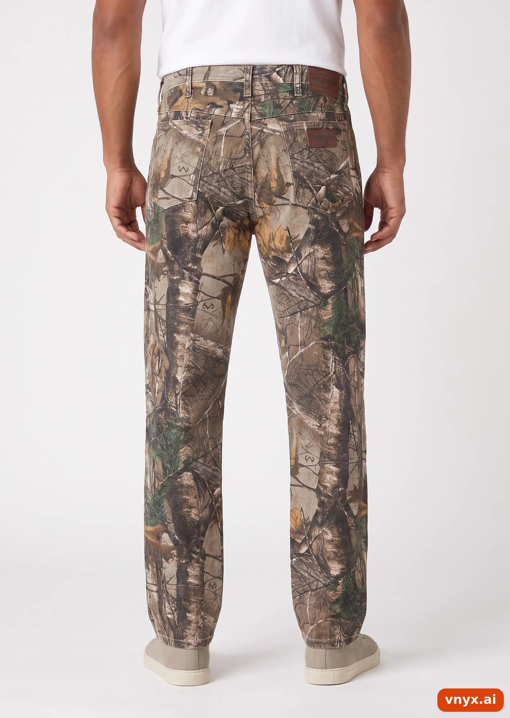 Second Life - Vintage Wrangler Brown Camo Jeans Men 36 32 2/5