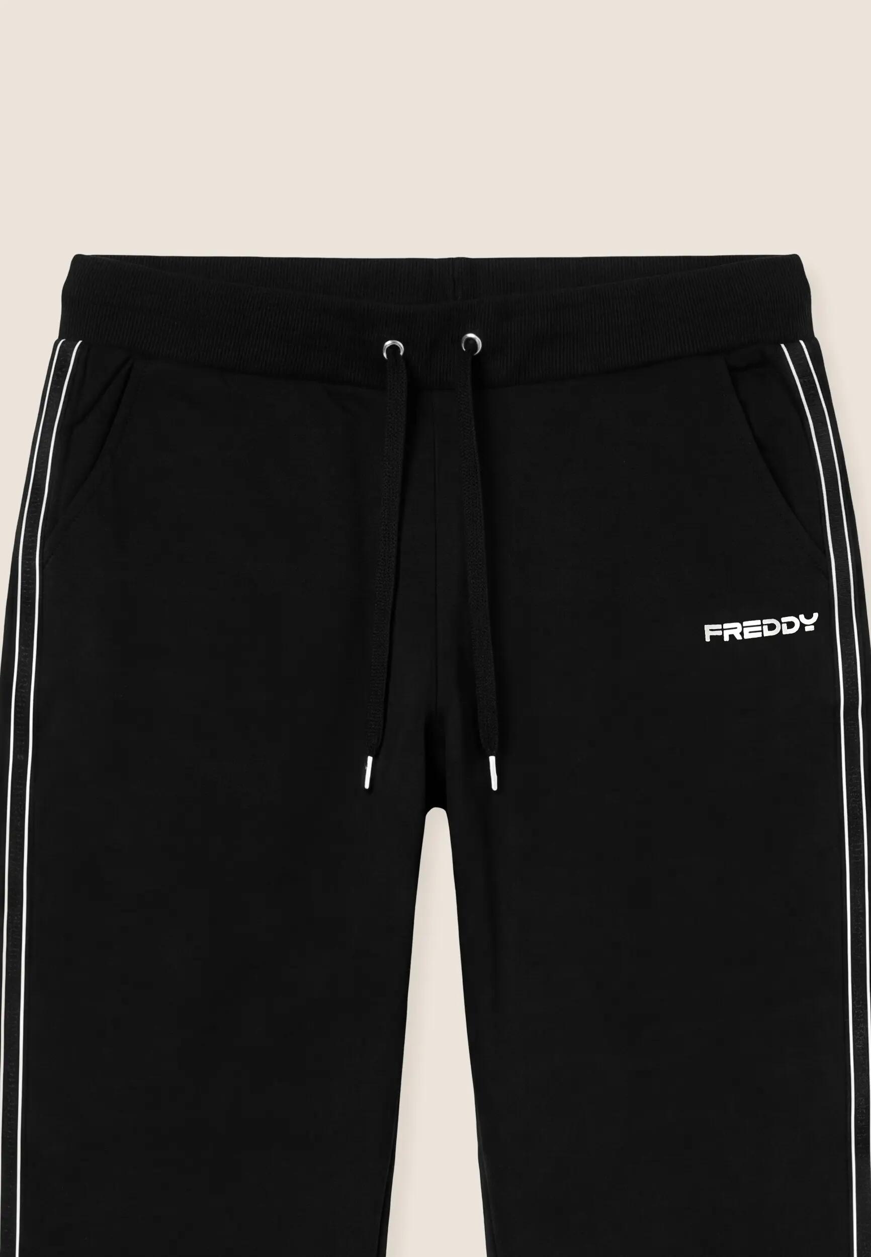 Pantalon de jogging pour femmes avec bandes nacrées et bas côtelé 3/3