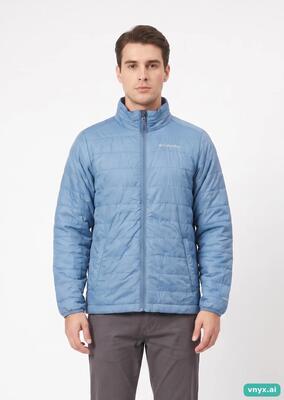 Second life - vintage columbia sportswear sky blue puffer jacket men m