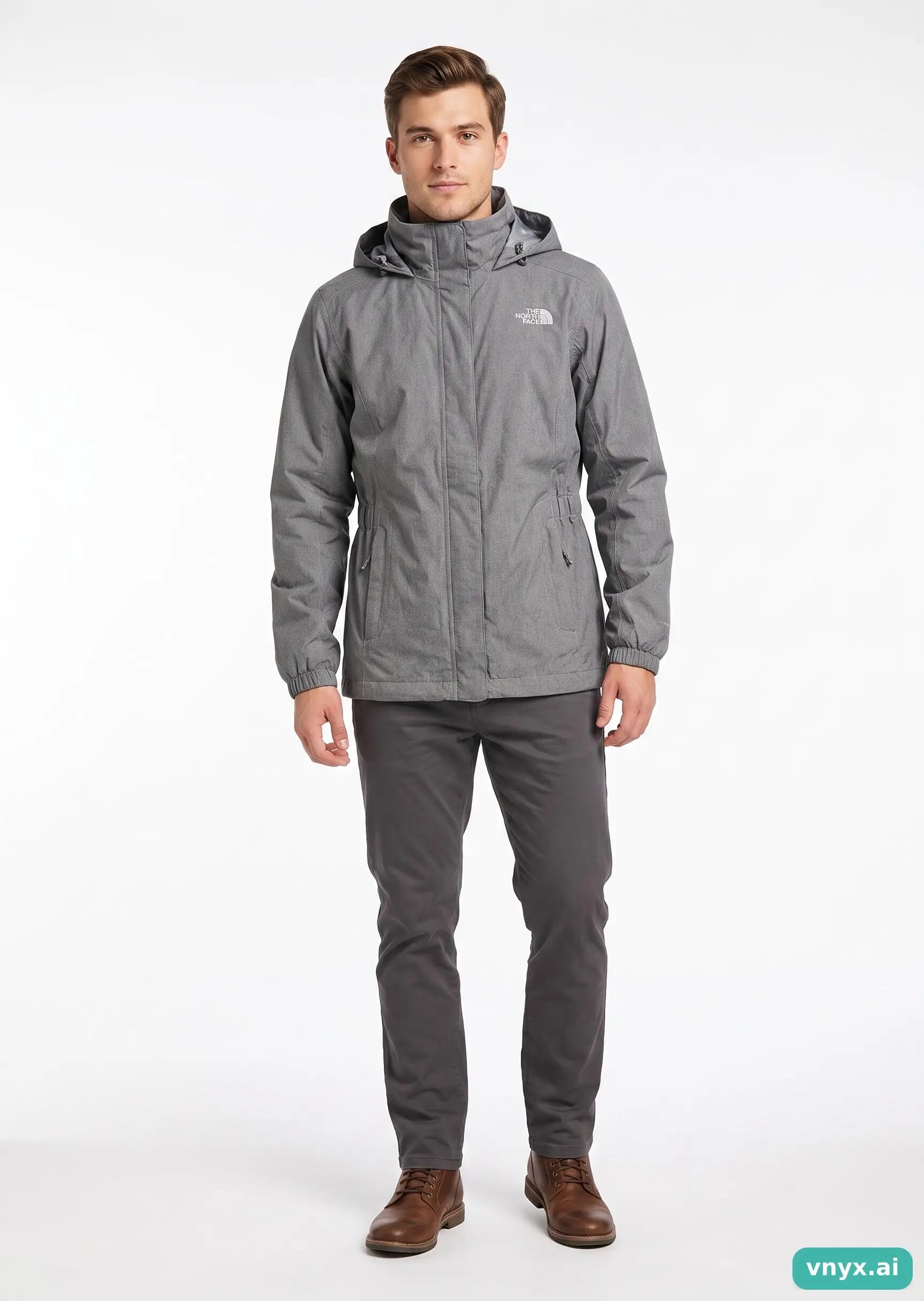 Second Life - Vintage The North Face Grey Outdoor Jacket Men 3/5