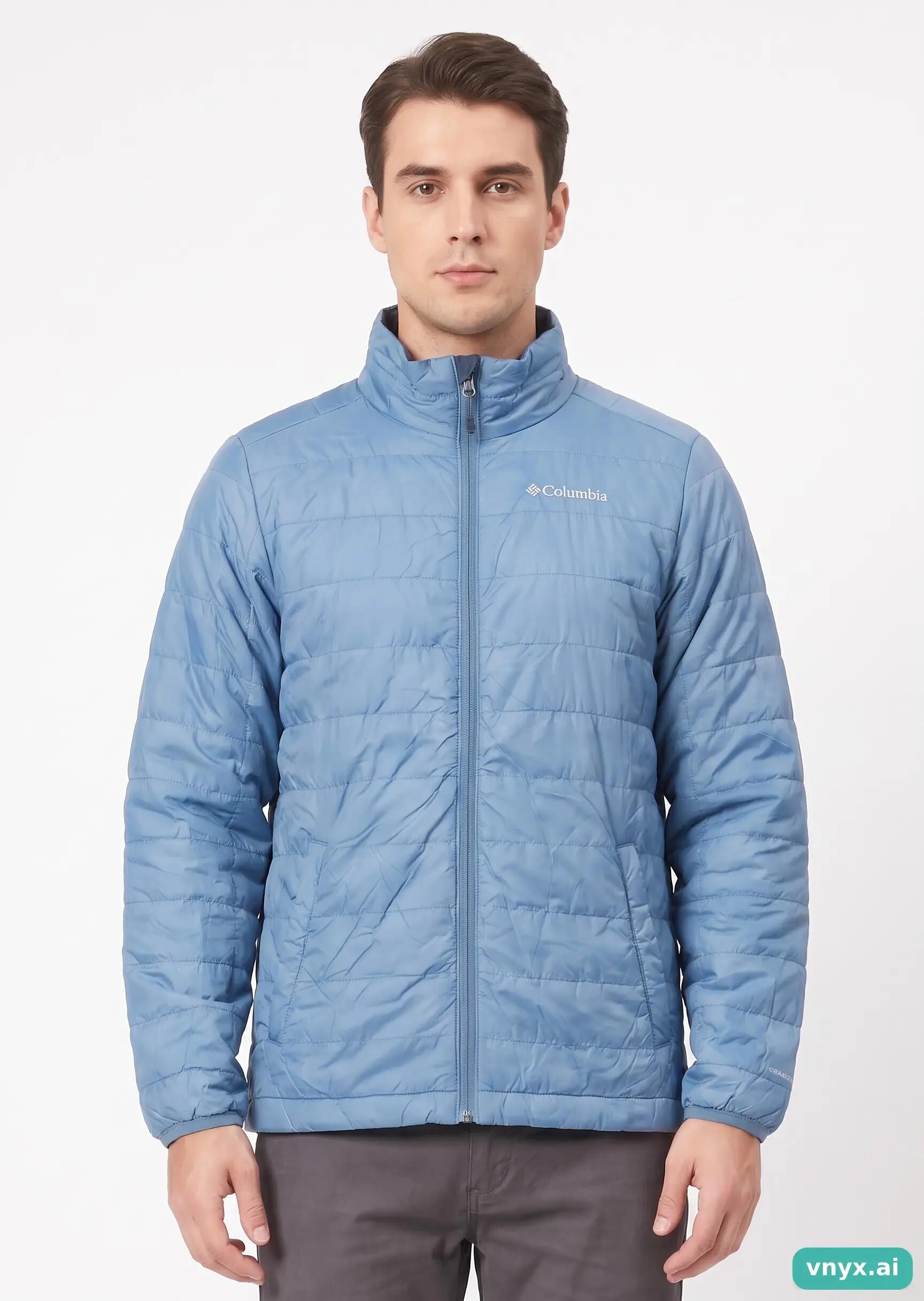 Second Life - Vintage Columbia Sportswear Sky Blue Puffer Jacket Men M 5/5