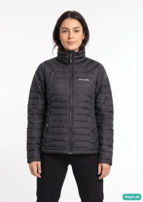 Second life - vintage columbia charcoal puffer jacket women m