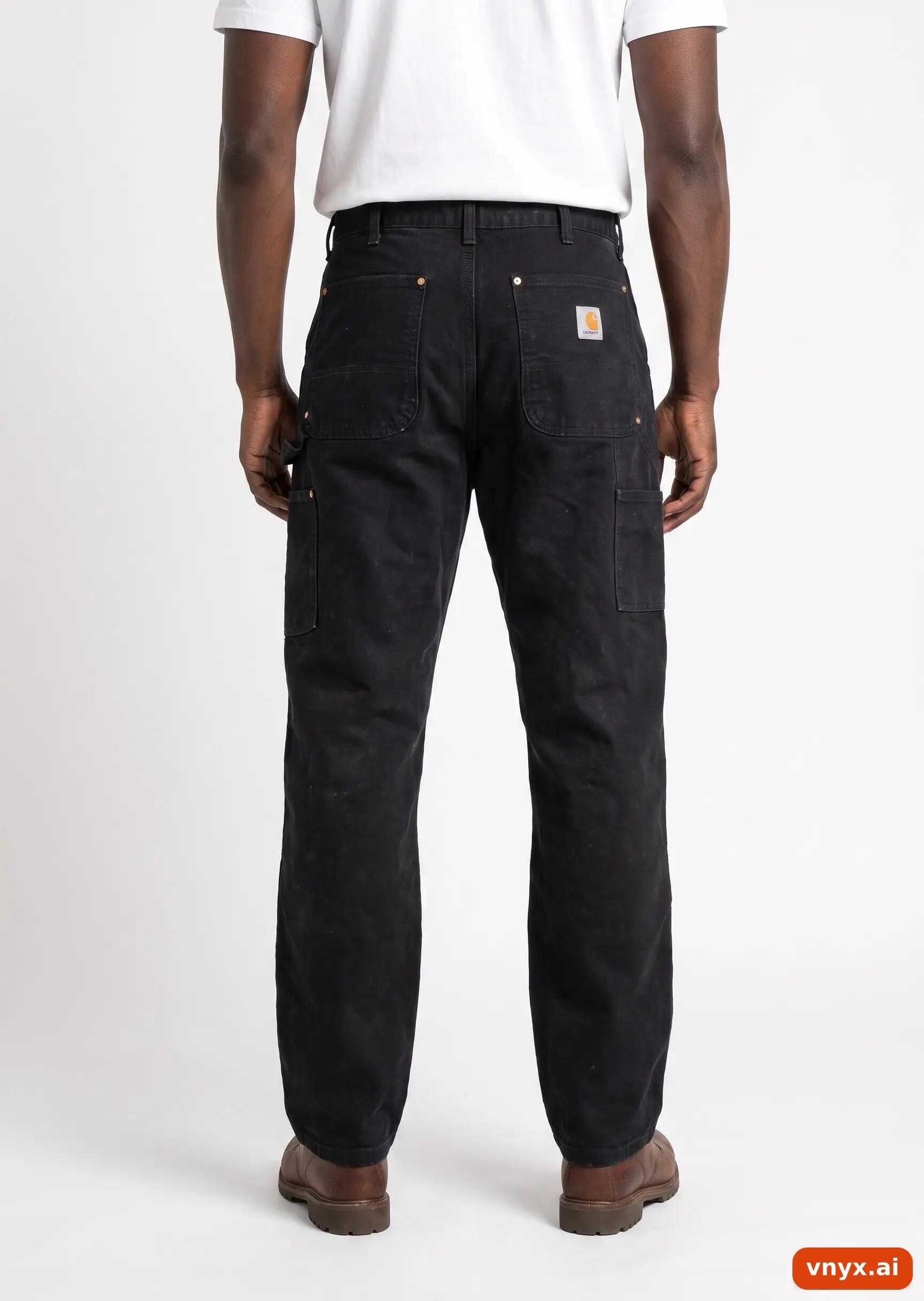 Second Life - Vintage Carhartt Black Trousers Men 30 31 2/5