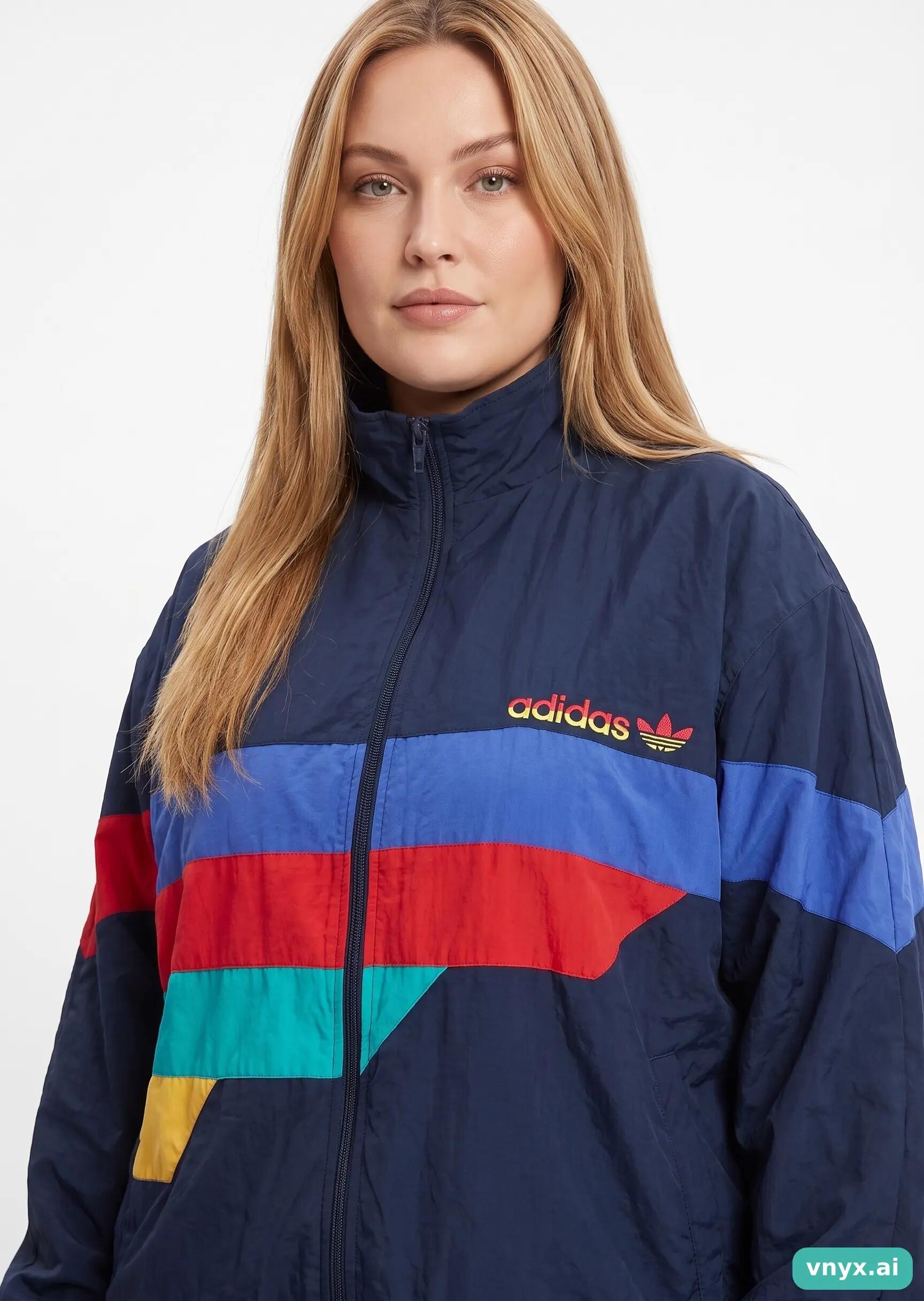 Second Life - Vintage Adidas Windbreaker in Navy Blue size XXL 5/5