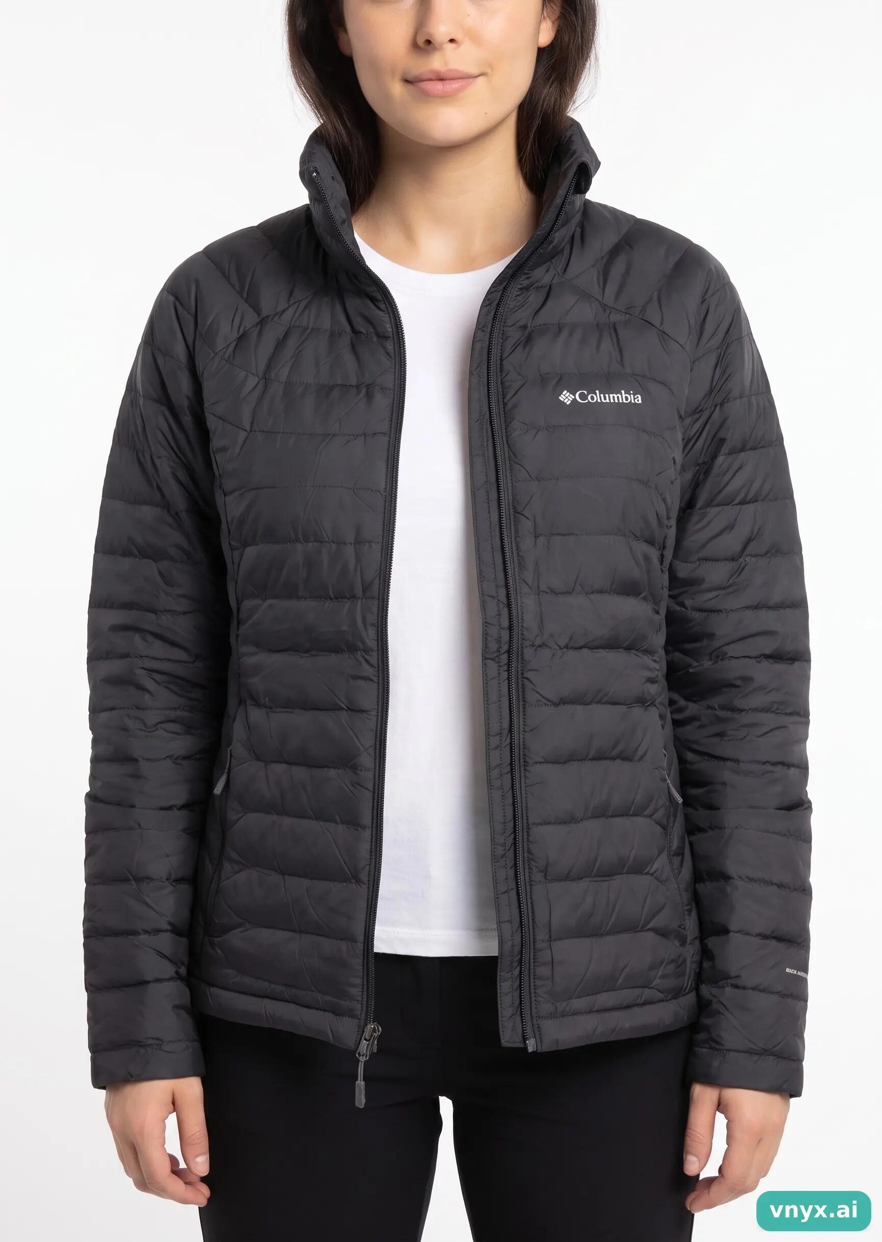 Second Life - Vintage Columbia Charcoal Puffer Jacket Women M 5/5