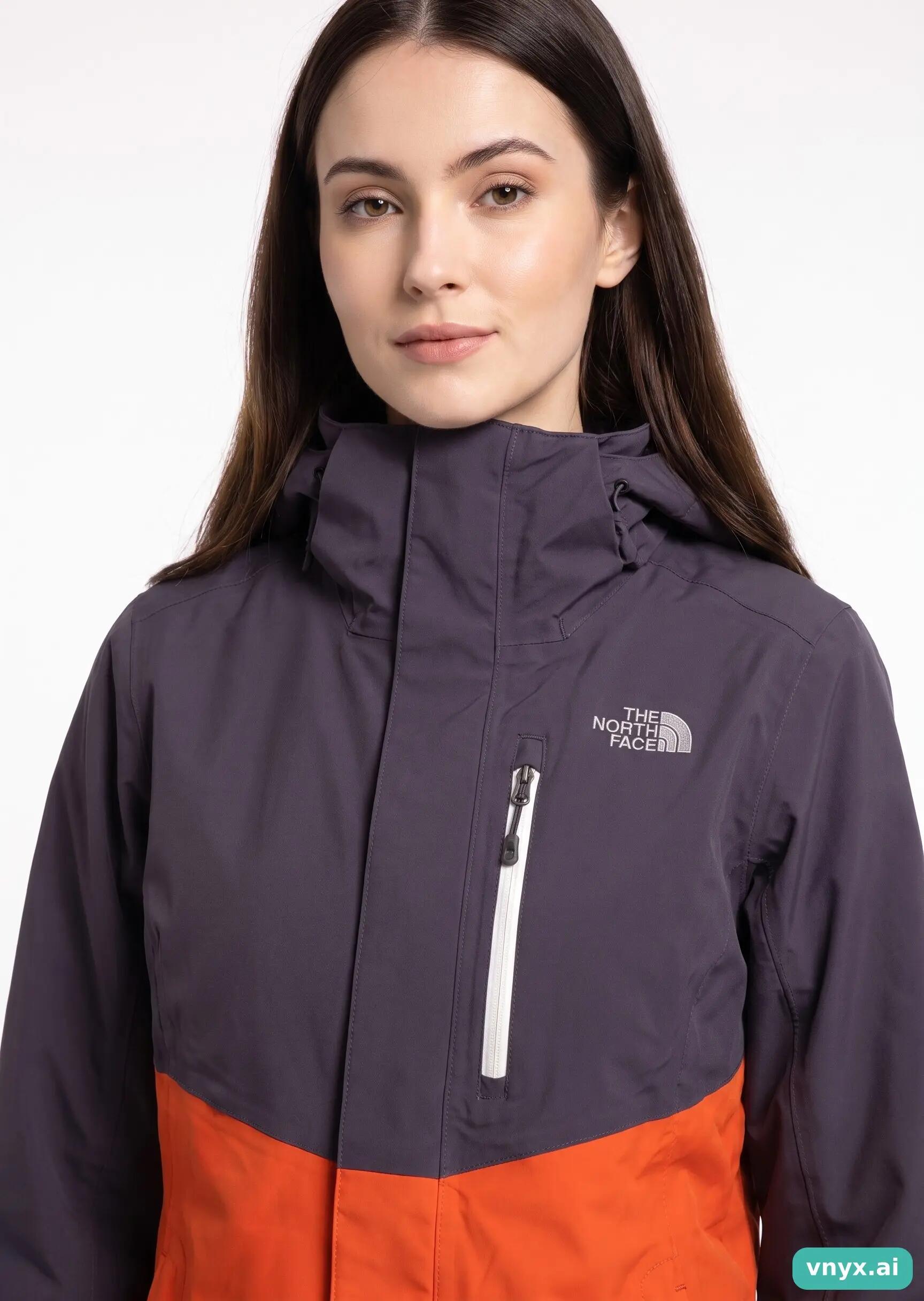 Second Life - Vintage The North Face Dark Purple & Orange Outdoor Jacket Women 4/5