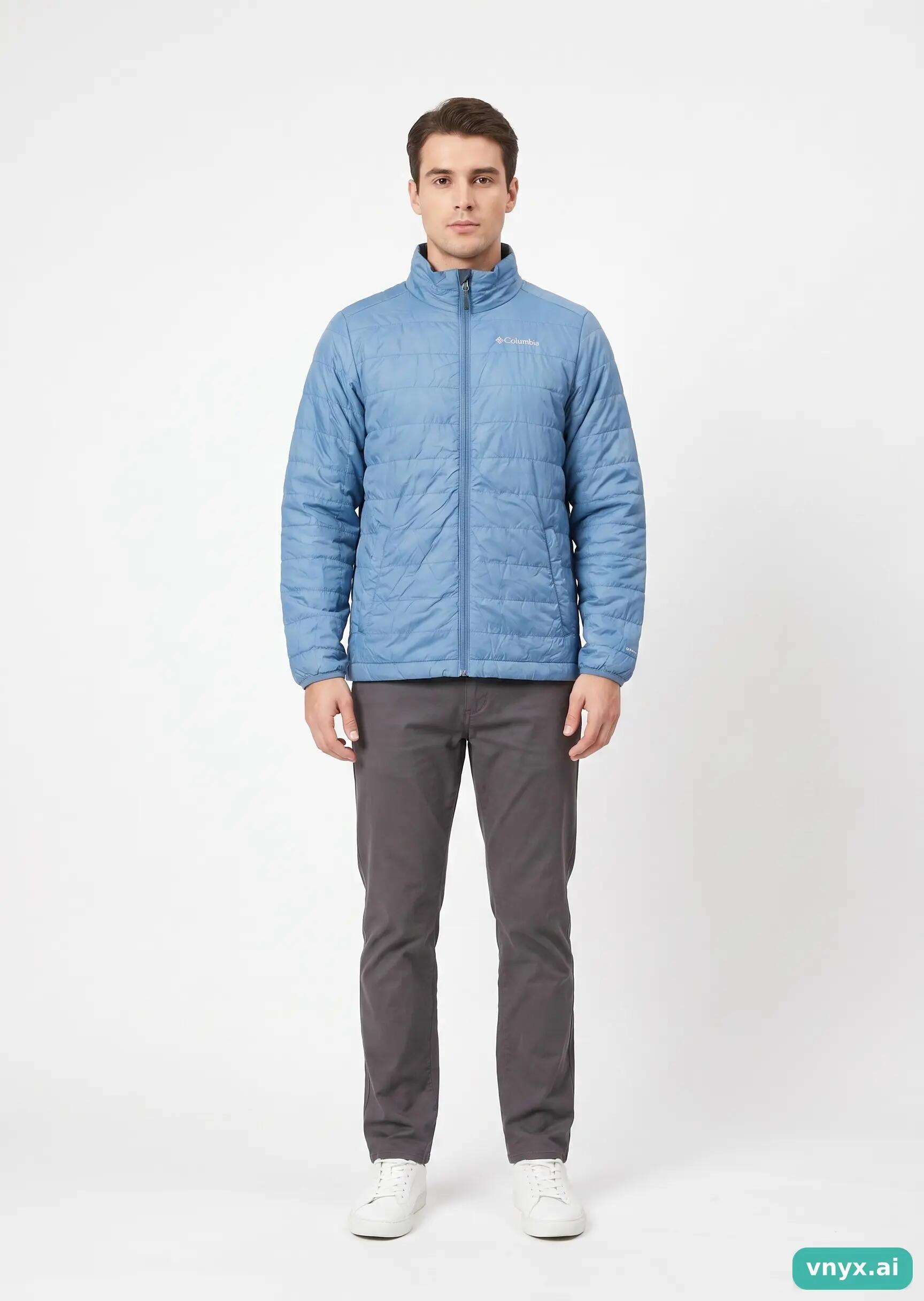 Second Life - Vintage Columbia Sportswear Sky Blue Puffer Jacket Men M 3/5