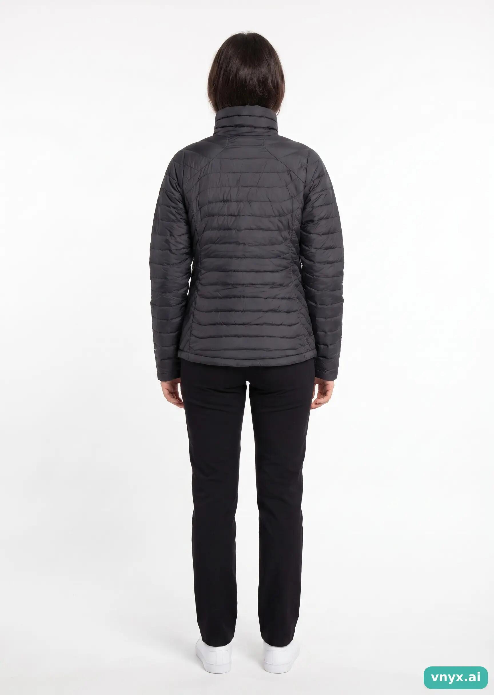 Second Life - Vintage Columbia Charcoal Puffer Jacket Women M 4/5