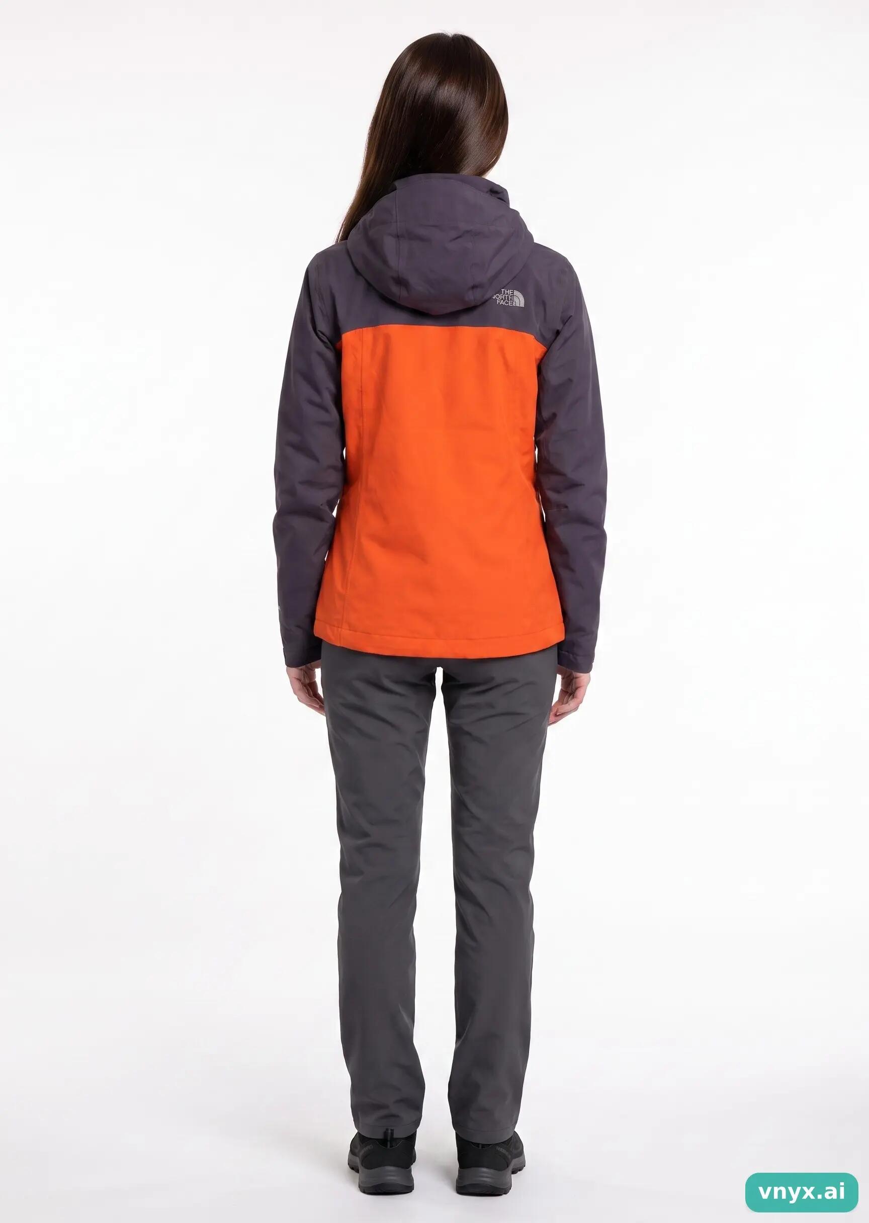 Second Life - Vintage The North Face Dark Purple & Orange Outdoor Jacket Women 3/5
