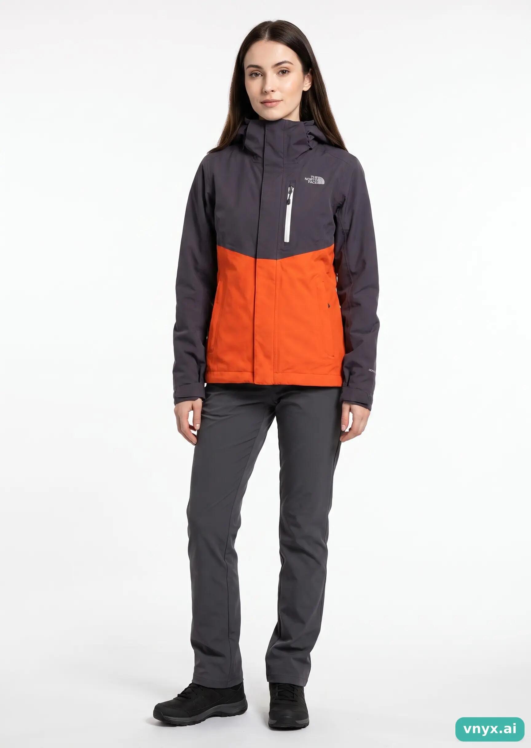 Second Life - Vintage The North Face Dark Purple & Orange Outdoor Jacket Women 2/5