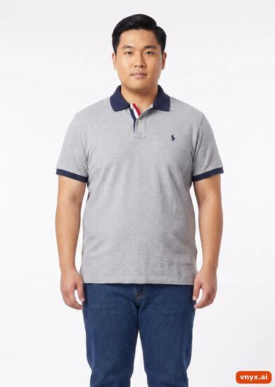 Second Life - Vintage POLO RALPH LAUREN Light Grey Polo Shirt Men L