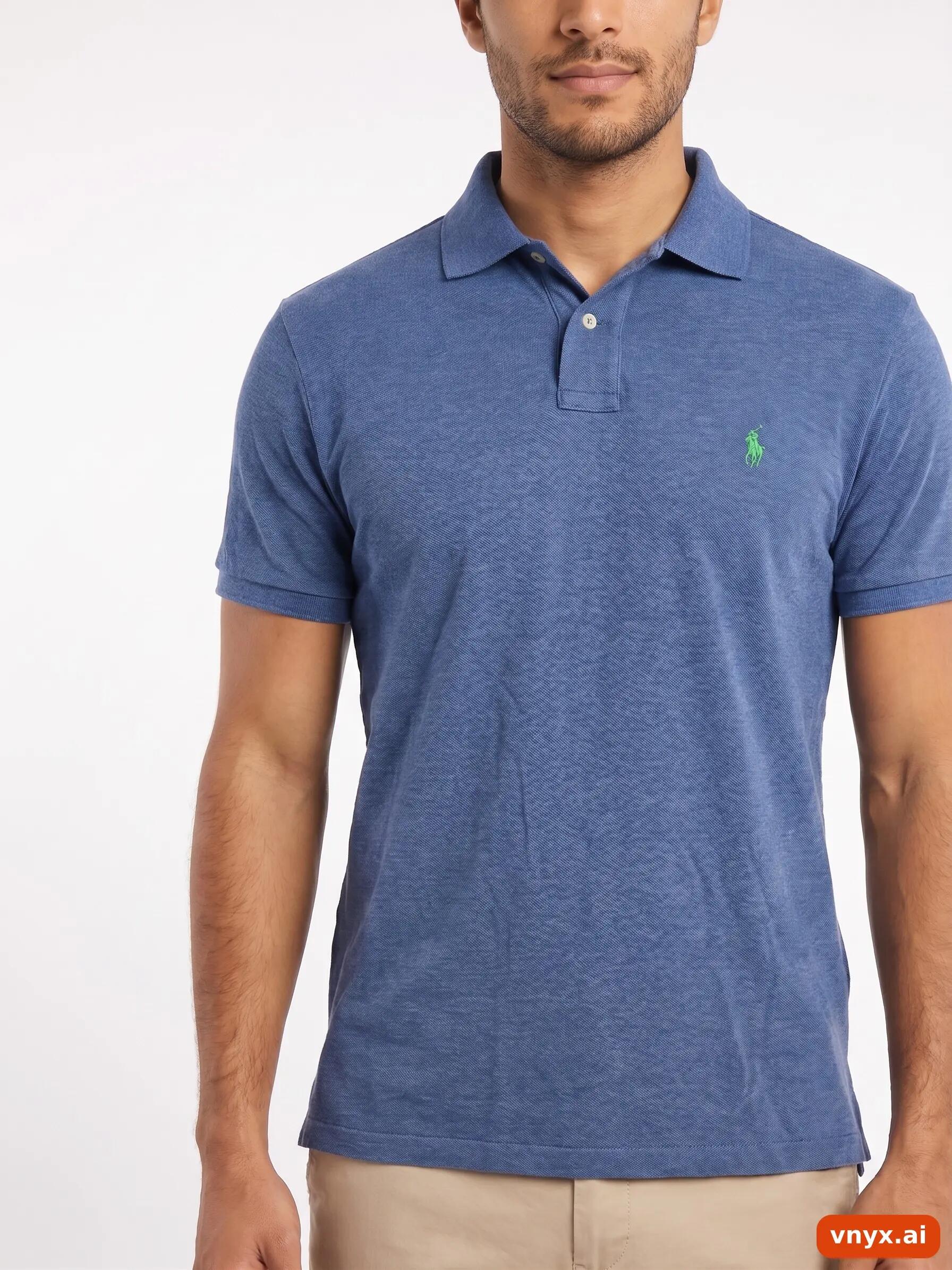 Second Life - Vintage POLO RALPH LAUREN Blue Polo Shirt Men M 5/5