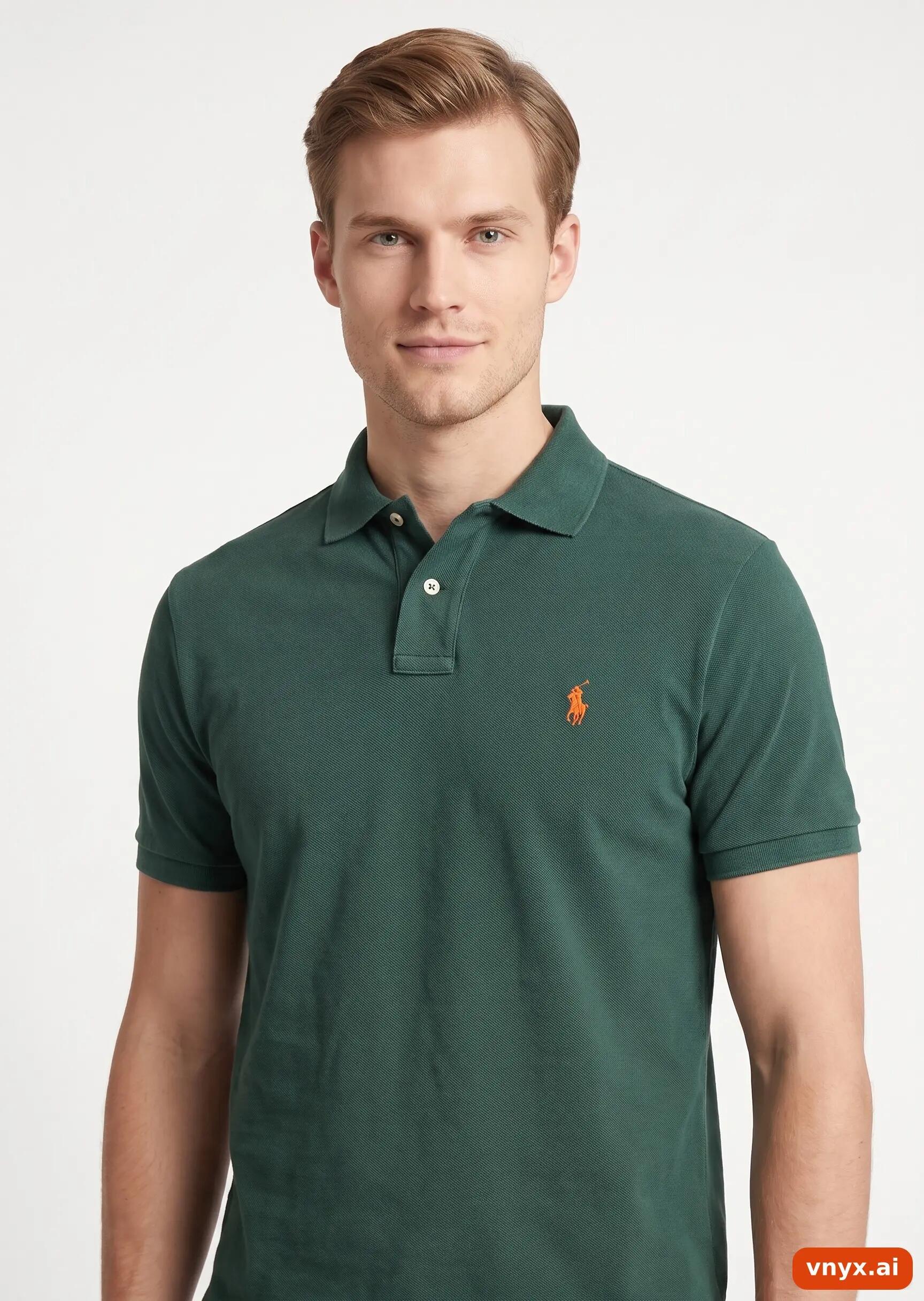 Second Life - Vintage POLO RALPH LAUREN Green Polo Shirt Men M 5/5