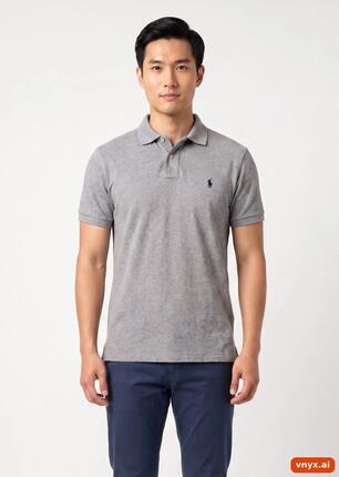 Second Life - Vintage POLO RALPH LAUREN Grey Polo Shirt Men M