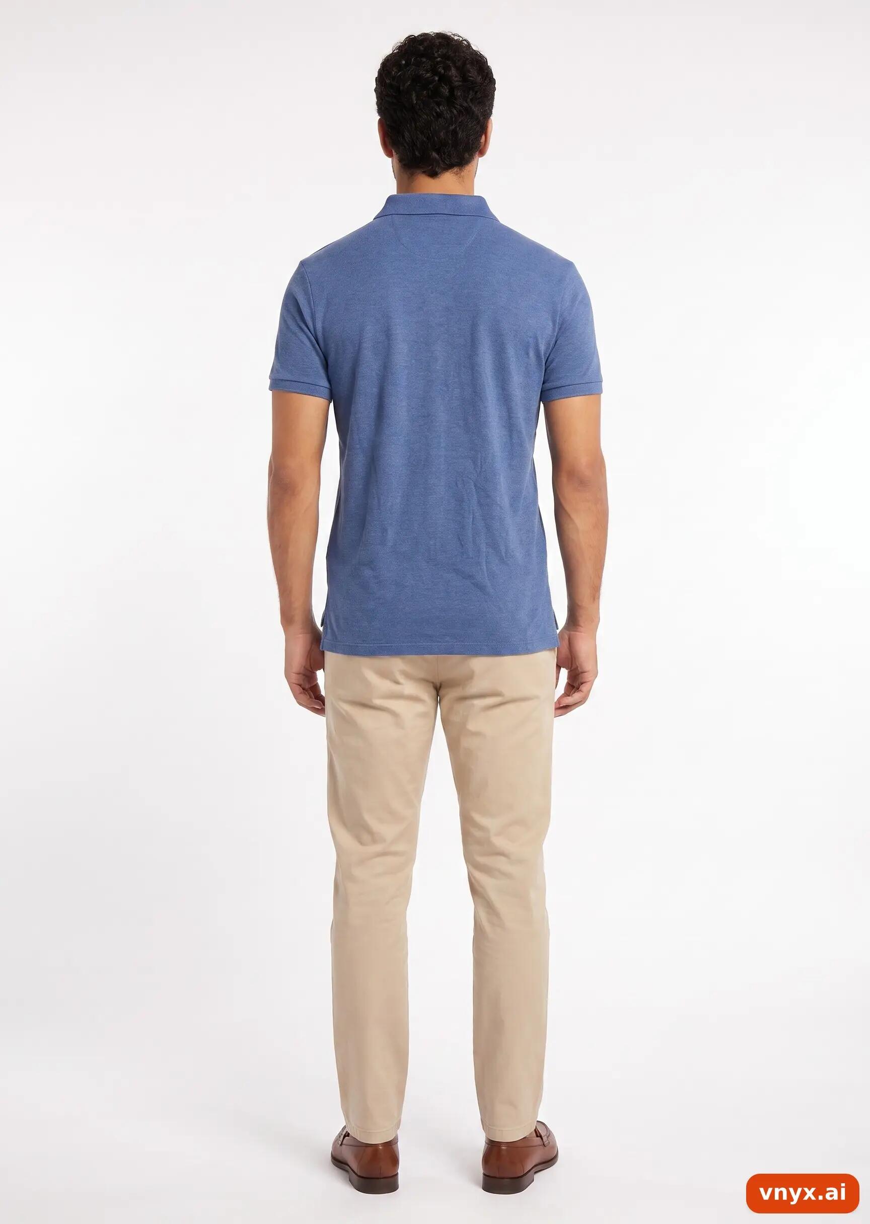 Second Life - Vintage POLO RALPH LAUREN Blue Polo Shirt Men M 4/5