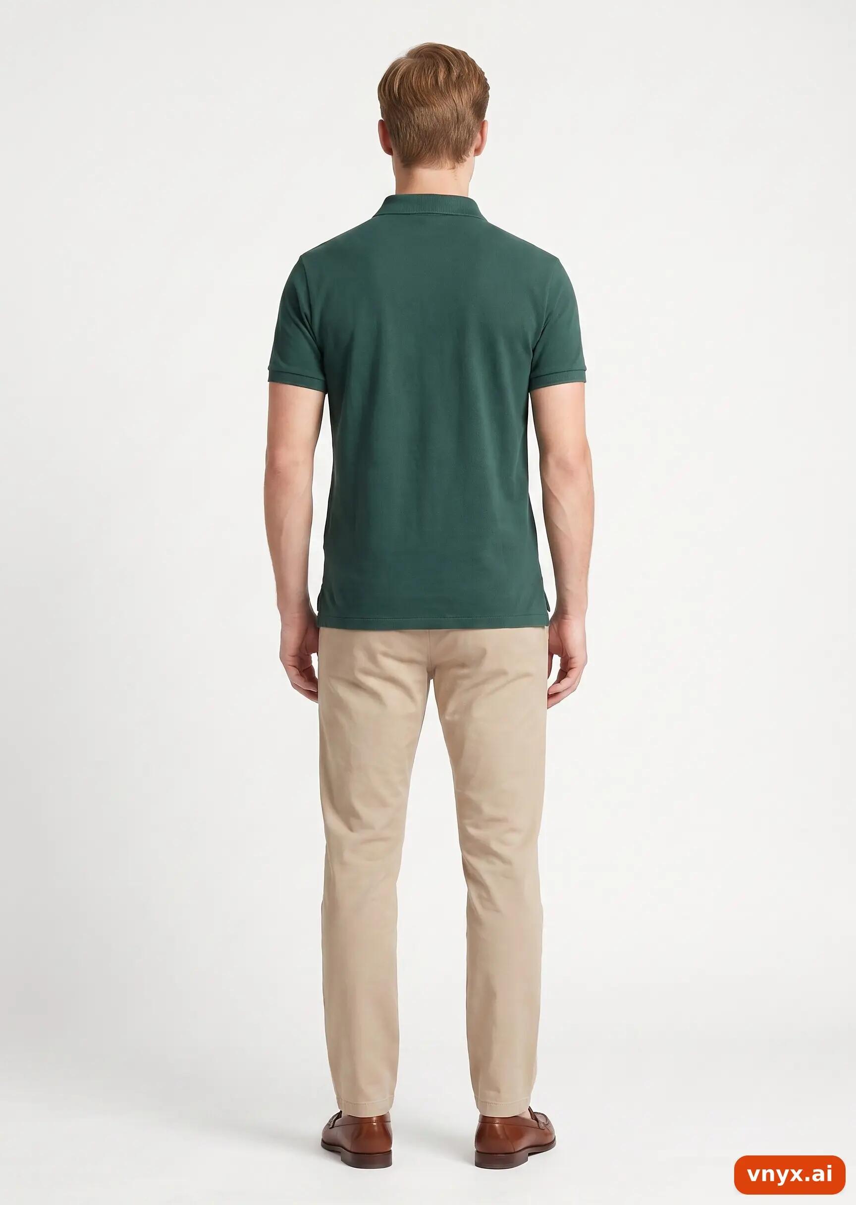 Second Life - Vintage POLO RALPH LAUREN Green Polo Shirt Men M 4/5