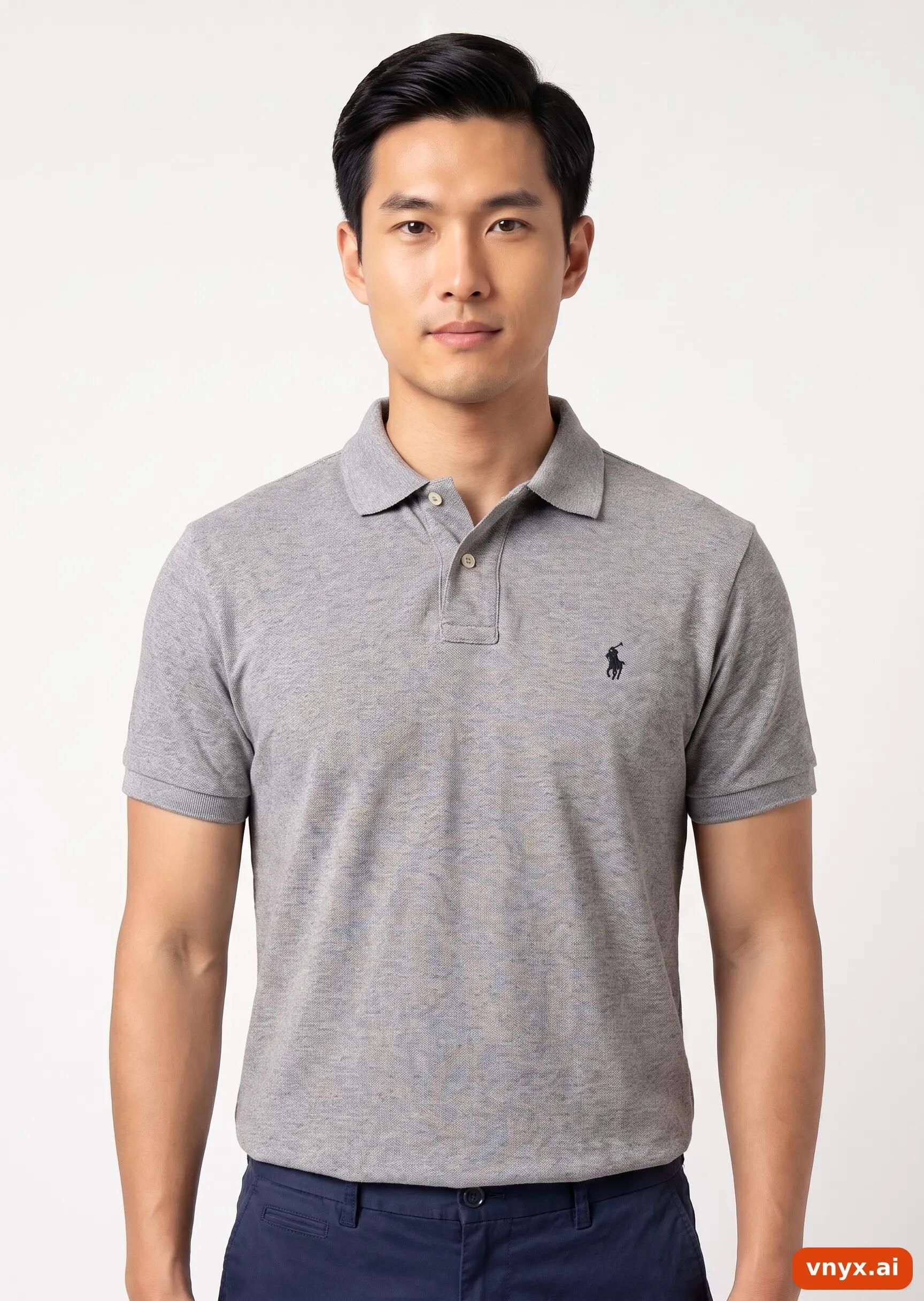 Second Life - Vintage POLO RALPH LAUREN Grey Polo Shirt Men M 5/5