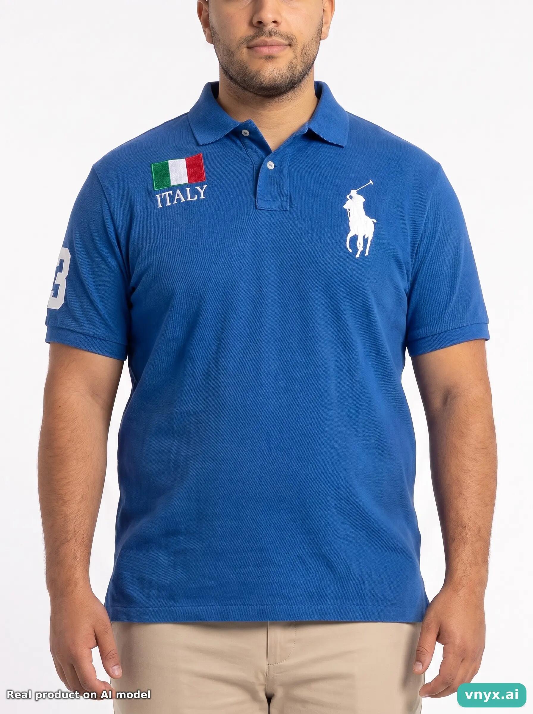Second Life - Vintage POLO RALPH LAUREN Blue Polo Shirt Men L 5/5