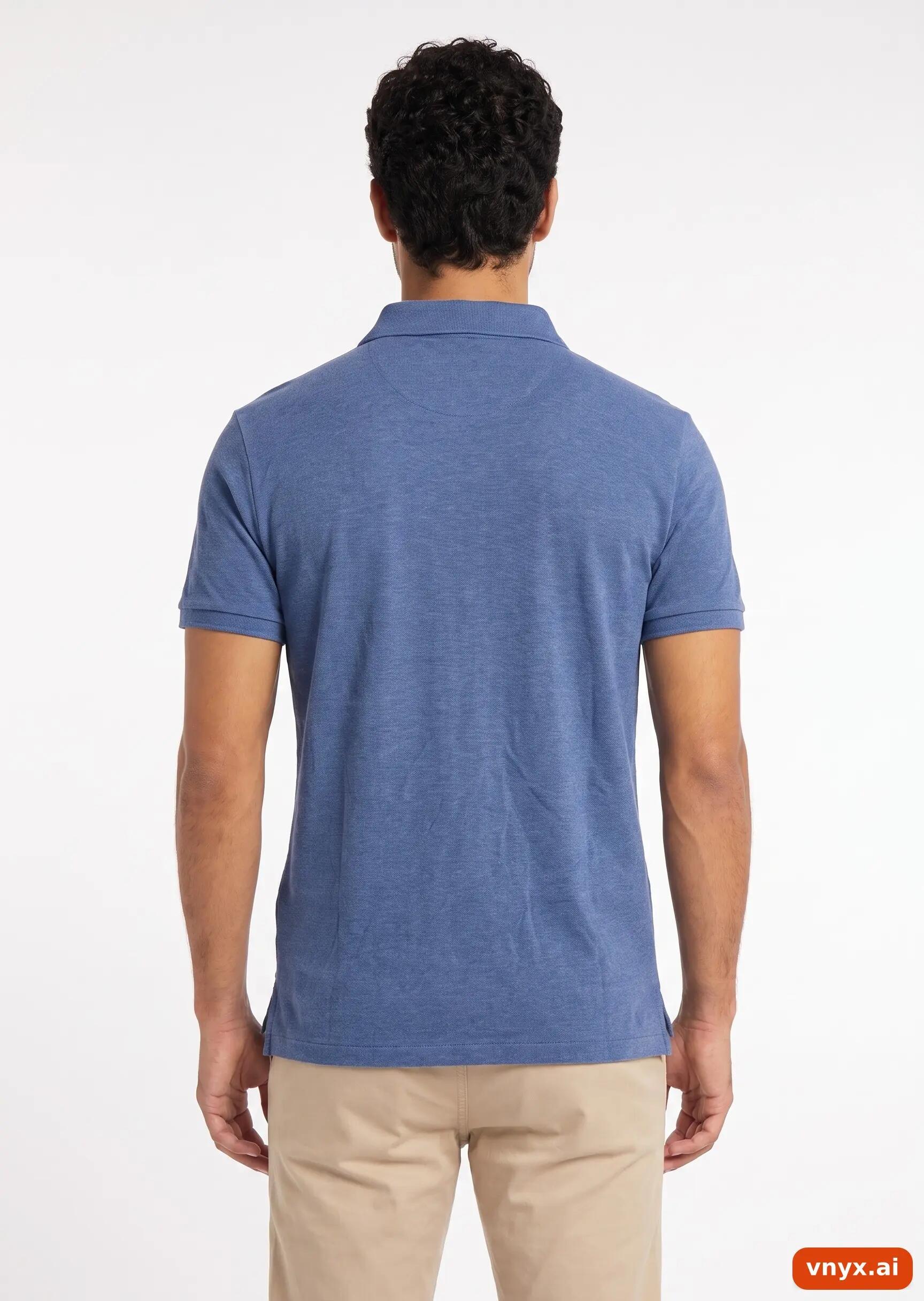 Second Life - Vintage POLO RALPH LAUREN Blue Polo Shirt Men M 2/5